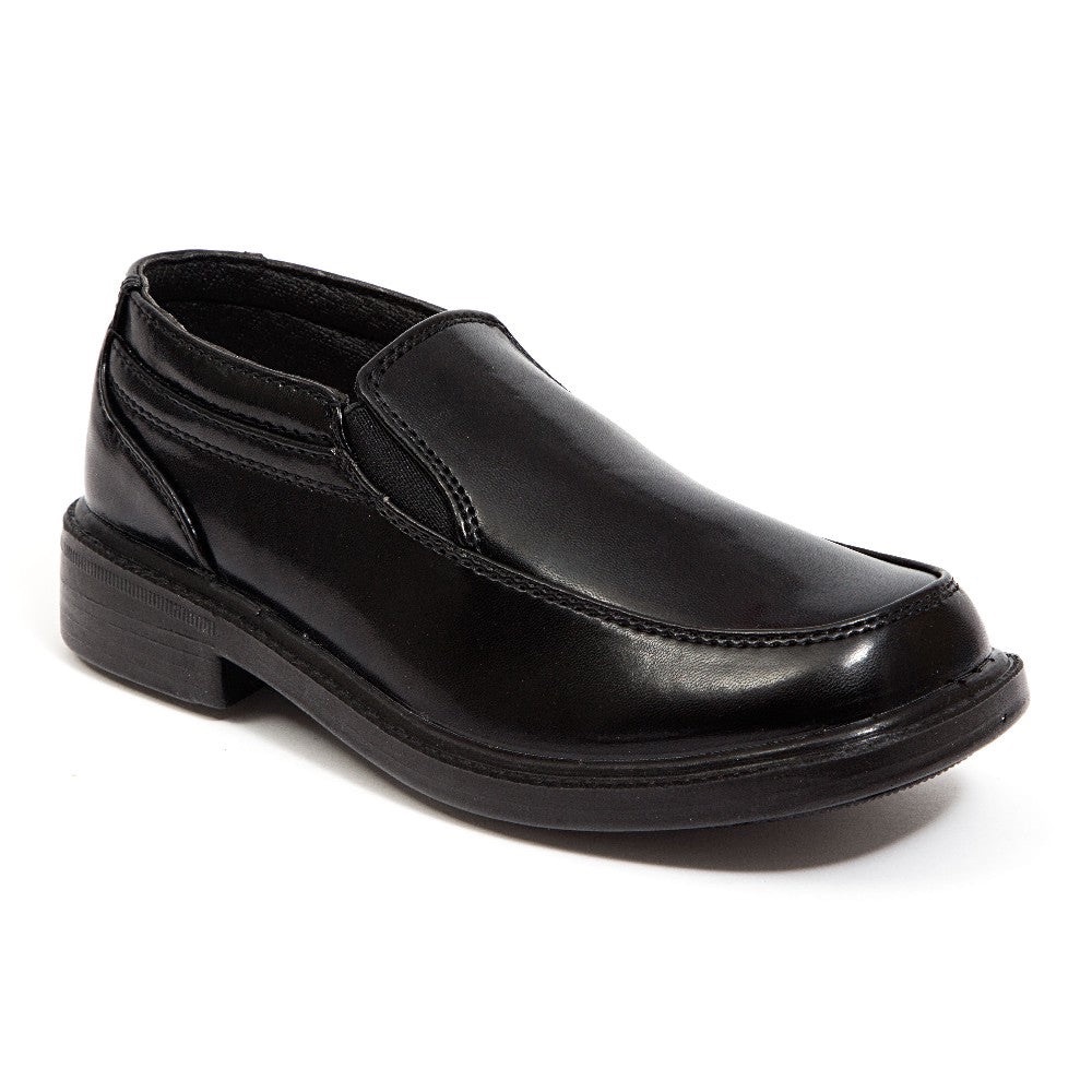 Deer Stags Boys Black Slip-On Dress Loafer